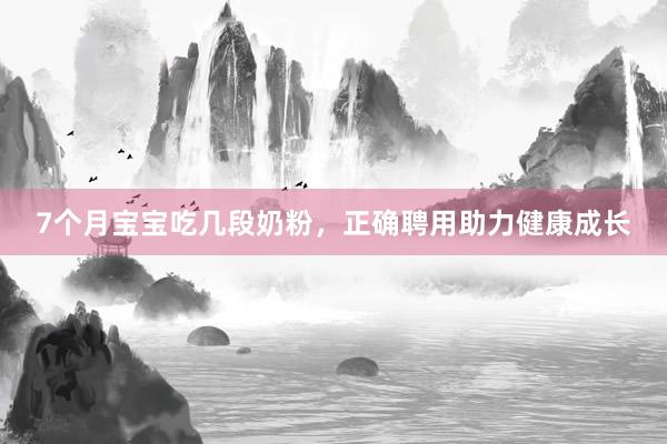 7个月宝宝吃几段奶粉，正确聘用助力健康成长